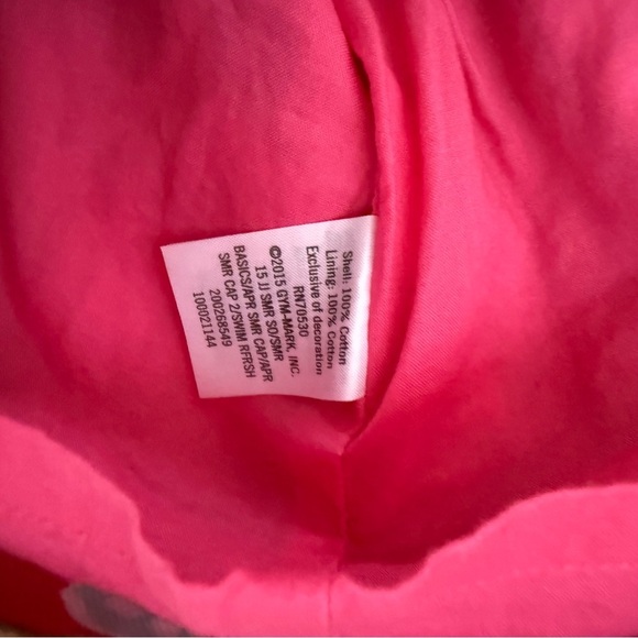 Janie & Jack Size 4 Pink & Green Fruit Market Dress Apple Print Pleated - Picture 5 of 6